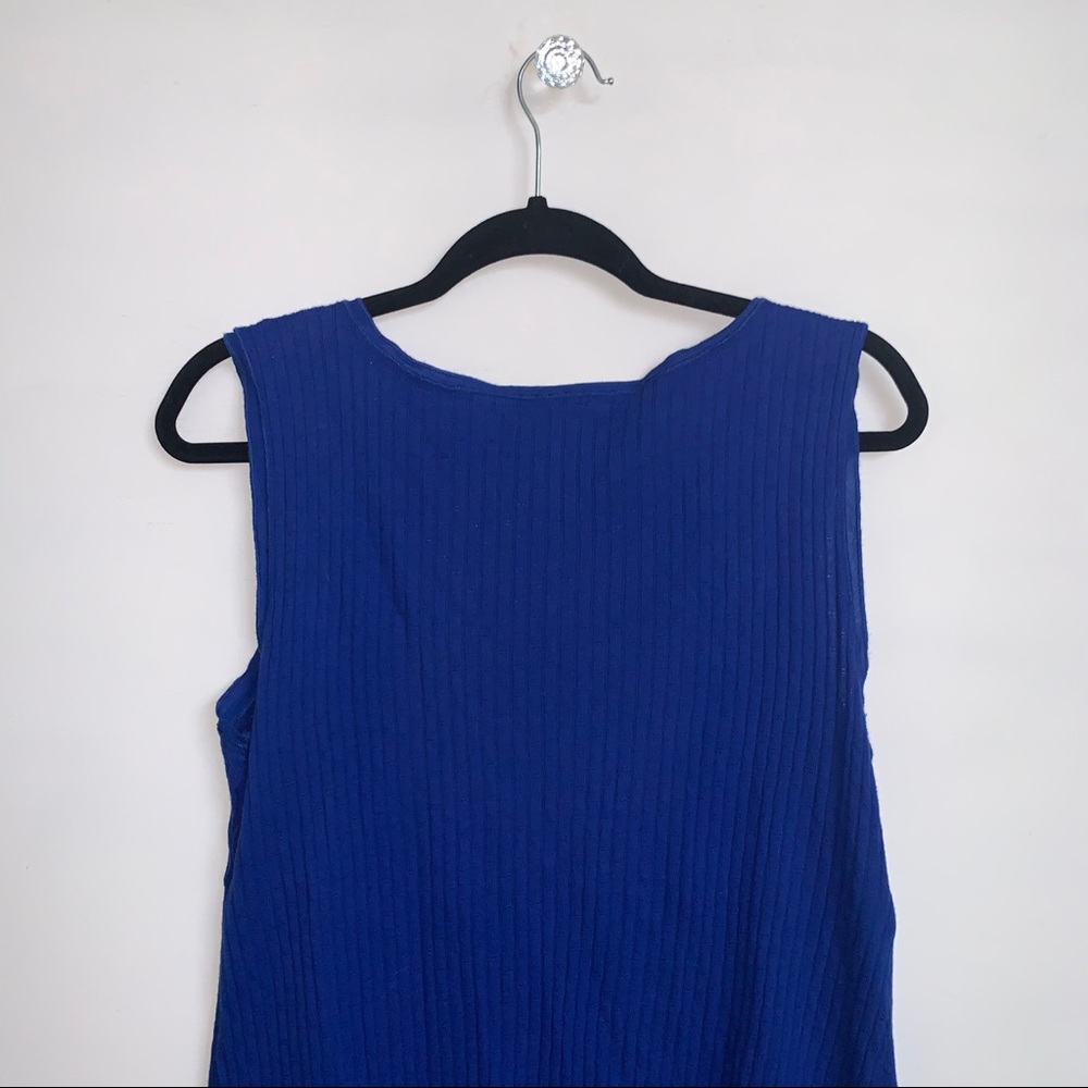 Soft Surroundings | Sapphire Roma Ribbed Tank - Picture 6 of 9